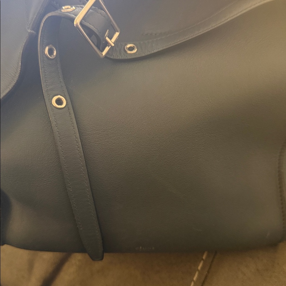 Celine Blue Leather Tote Bag - Picture 4 of 5